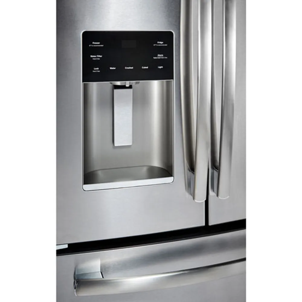 GE 33" 24 Cu. Ft. French Door Refrigerator with Water & Ice Dispenser (PFE24HYRKFS) - Stainless Steel