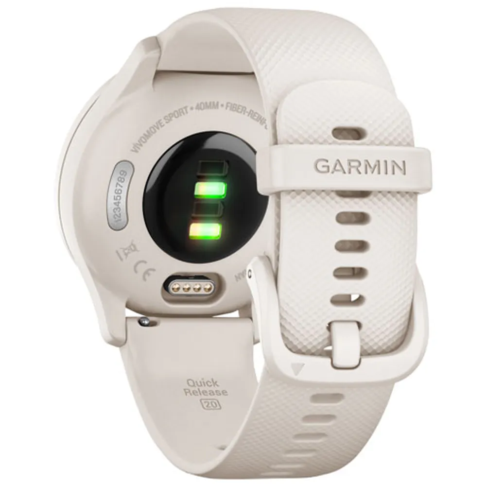 Garmin vivomove Sport 40mm Bluetooth Active Smartwatch - Ivory