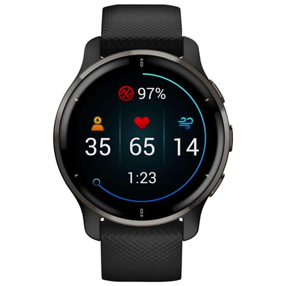 Garmin Venu 2 Plus 43.6mm Bluetooth Smartwatch - Black