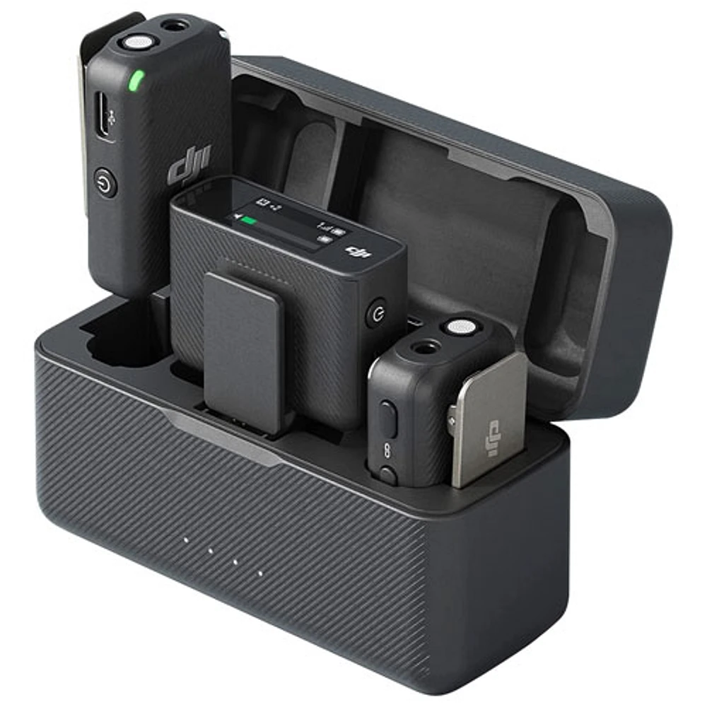 DJI Mic Wireless Microphone (2 TX + 1 RX + Charging Case) - Black