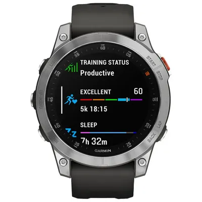 Garmin epix (Gen 2) 47mm Smartwatch with HR Monitor - Silver/Slate/Steel Back