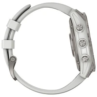 Montre intelligente active Bluetooth de 47 mm epix (Gen 2) de Garmin - Argenté/Blanc/Dos titane