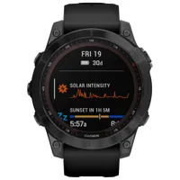 Garmin fēnix 7 Sapphire Solar 47mm Bluetooth Multisport Smartwatch - Black/Titanium Back