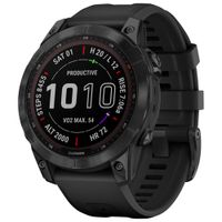 Garmin fenix 7 Sapphire Solar 47mm Smartwatch with HR Monitor - Black/Titanium Back