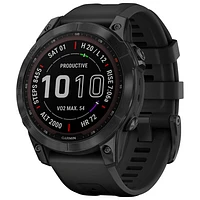 Garmin fēnix 7 Sapphire Solar 47mm Bluetooth Multisport Smartwatch - Black/Titanium Back