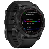 Garmin fēnix 7 Solar 47mm Bluetooth Multisport Smartwatch - Slate Grey/Black/Steel Back