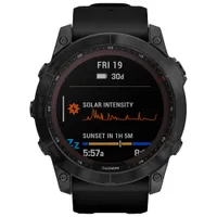 Garmin fēnix 7X Sapphire Solar 51mm Bluetooth Multisport Smartwatch - Black/Titanium Back