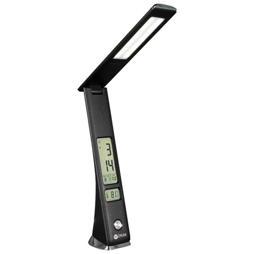 OttLite Rise LED Desk Lamp with Digital Display - Black - Only at Best Buy