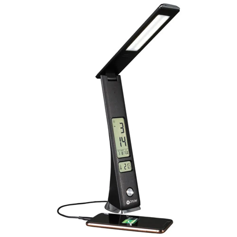 OttLite Rise LED Desk Lamp with Digital Display - Black - Only at Best Buy