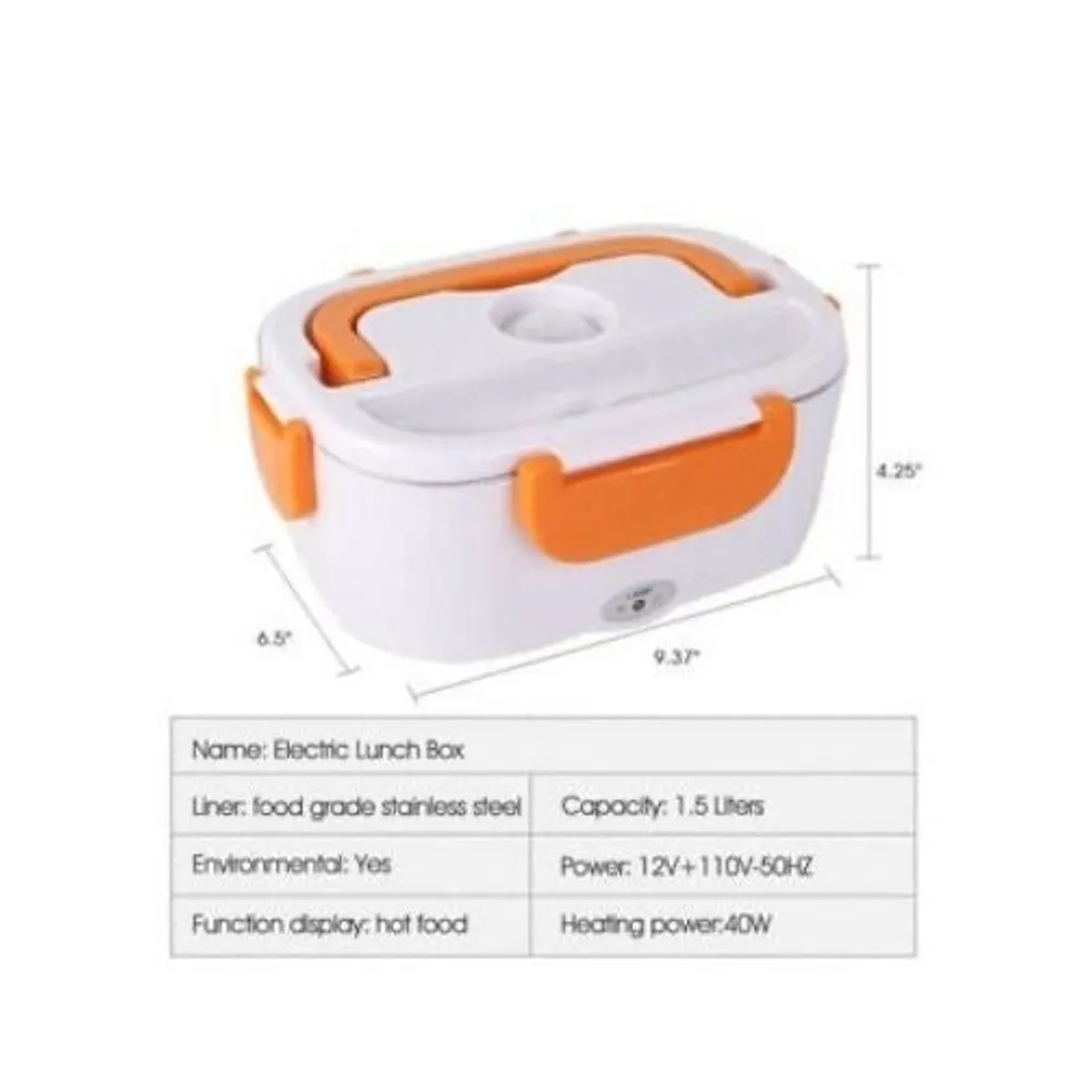 Zone Tech Insulated Lunch Box 12V Electric Travel Food Warmer for Car  Picnic Food Heater