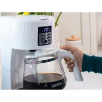 Black & Decker Honeycomb Drip Programmable Coffee Maker - 12-Cup - White