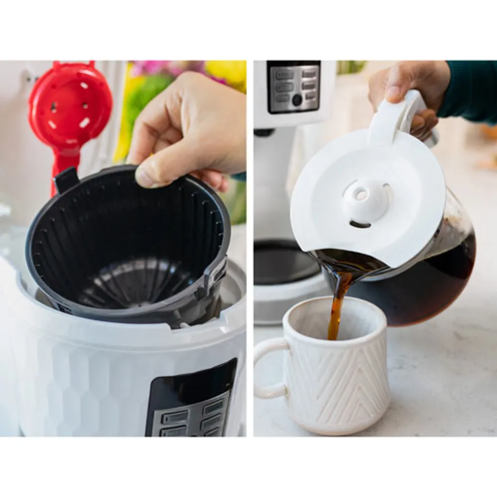 Black & Decker Honeycomb Drip Programmable Coffee Maker - 12-Cup - White