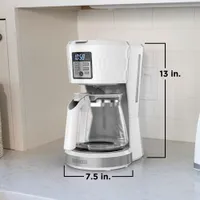 Black & Decker Honeycomb Drip Programmable Coffee Maker - 12-Cup - White