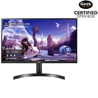 Open Box - LG 27" 1440p QHD 75Hz 5ms GTG IPS HDR10 LED FreeSync Monitor (27QN600) - Black