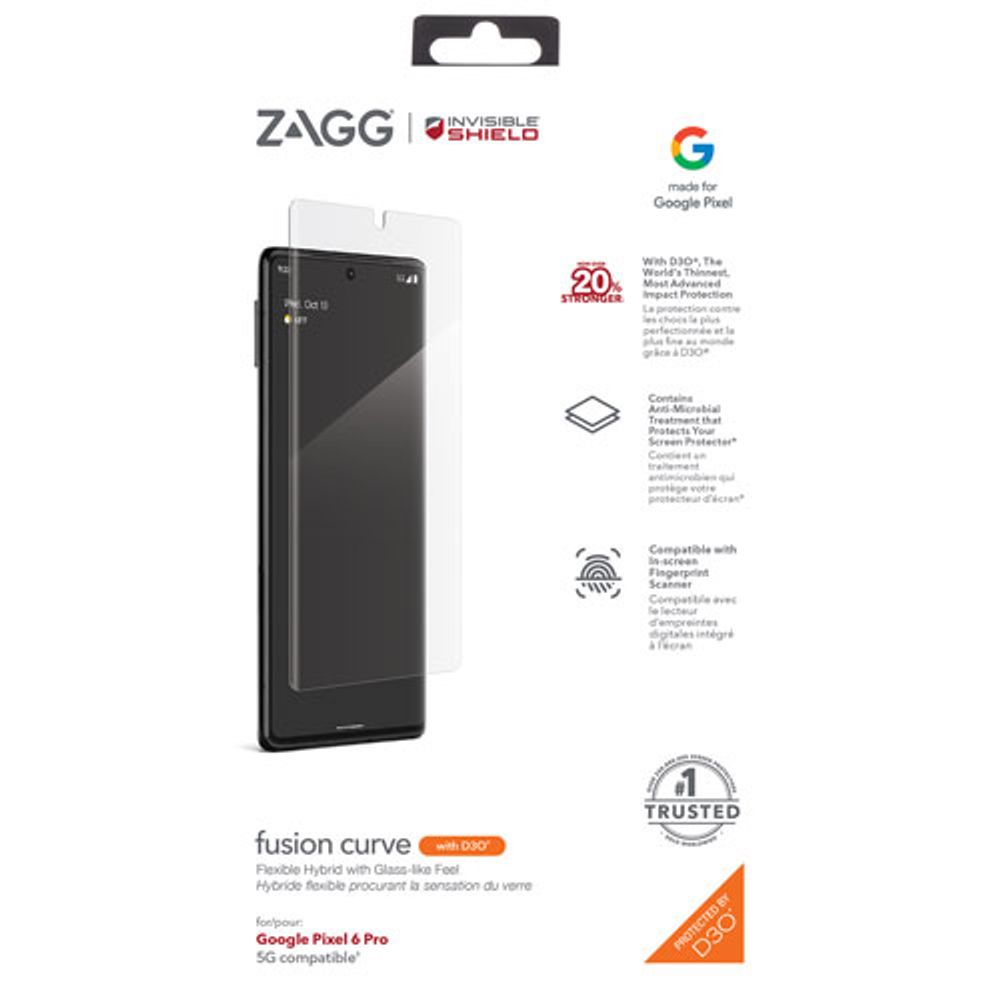 InvisibleShield by ZAGG Glass Elite VisionGuard+ Screen Protector for Google Pixel 6 Pro