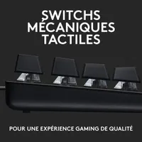 Clavier de jeu mécanique rétroéclairé G413 SE TKL de Logitech