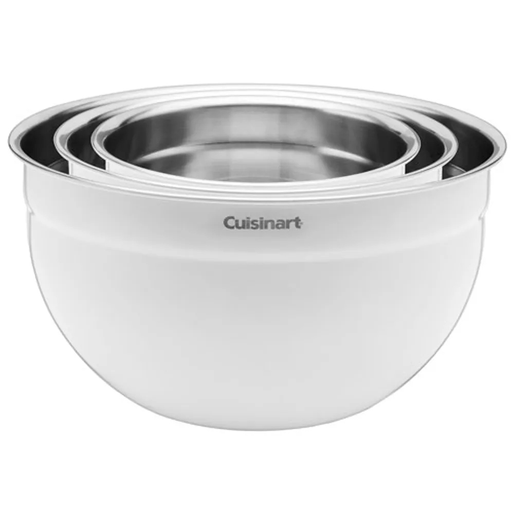 Cuisinart 3-Piece Mixing Bowl Set - Silver