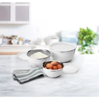 Cuisinart 3-Piece Mixing Bowl Set - Silver