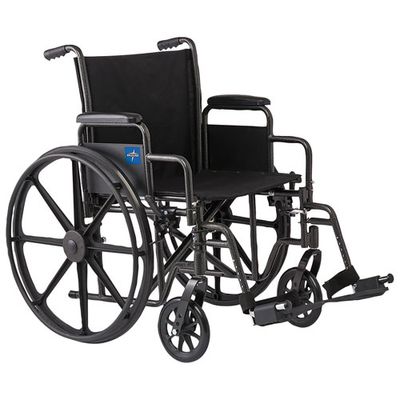 Medline K1 16" Wheelchair with Swing-Away Leg Rests