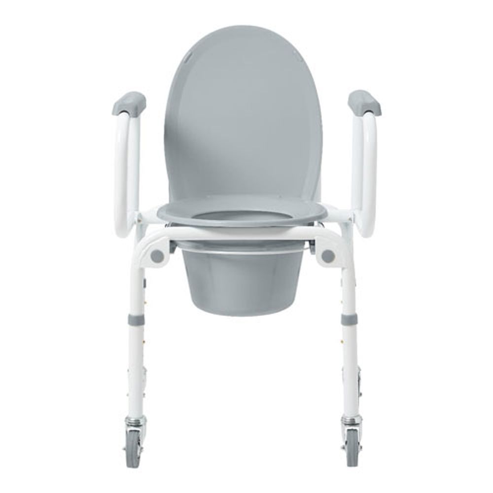 Medline Padded Drop-Arm Commode with Lid