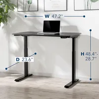 Insignia 47"W Adjustable Standing Desk with Controls - Black - Only at Best Buy