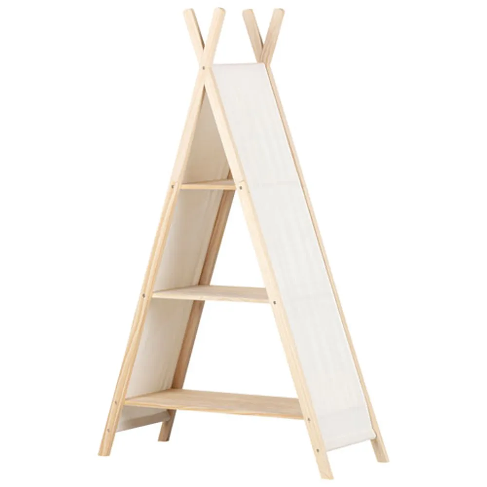 South Shore Sweedi 3-Shelf Teepee Organizer - White/Natural