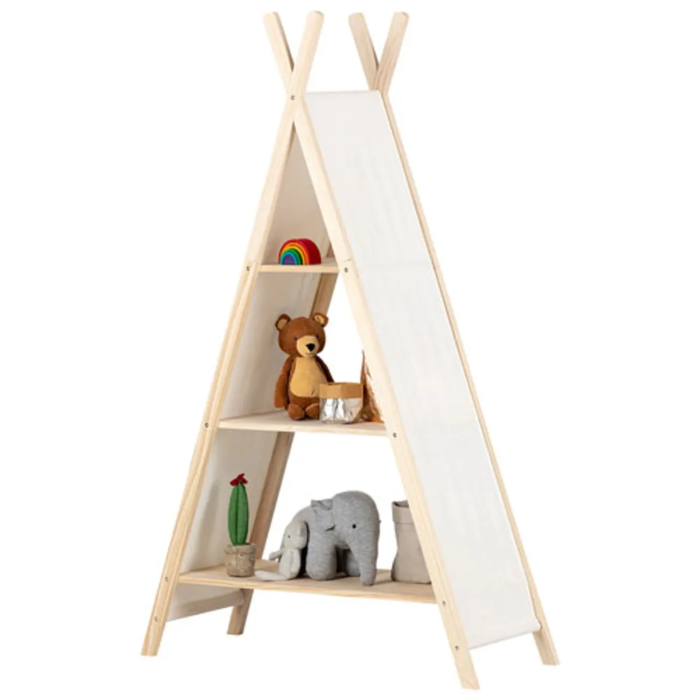 South Shore Sweedi 3-Shelf Teepee Organizer - White/Natural