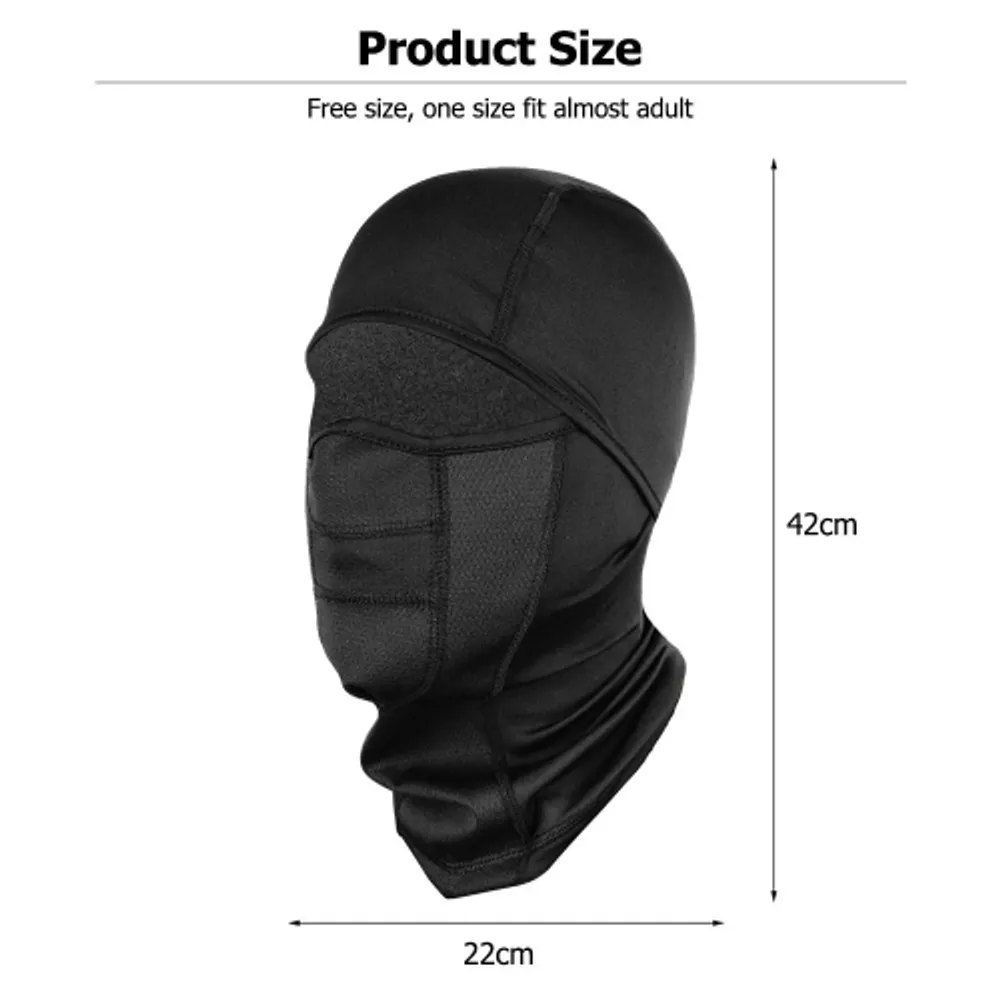 PHAT Balaclavas Winter Warmer Ski Mask Windproof Face Mask Fleece Lining  Ski Hood, Beanie Mask for Outdoor Sport - 22cm*42cm