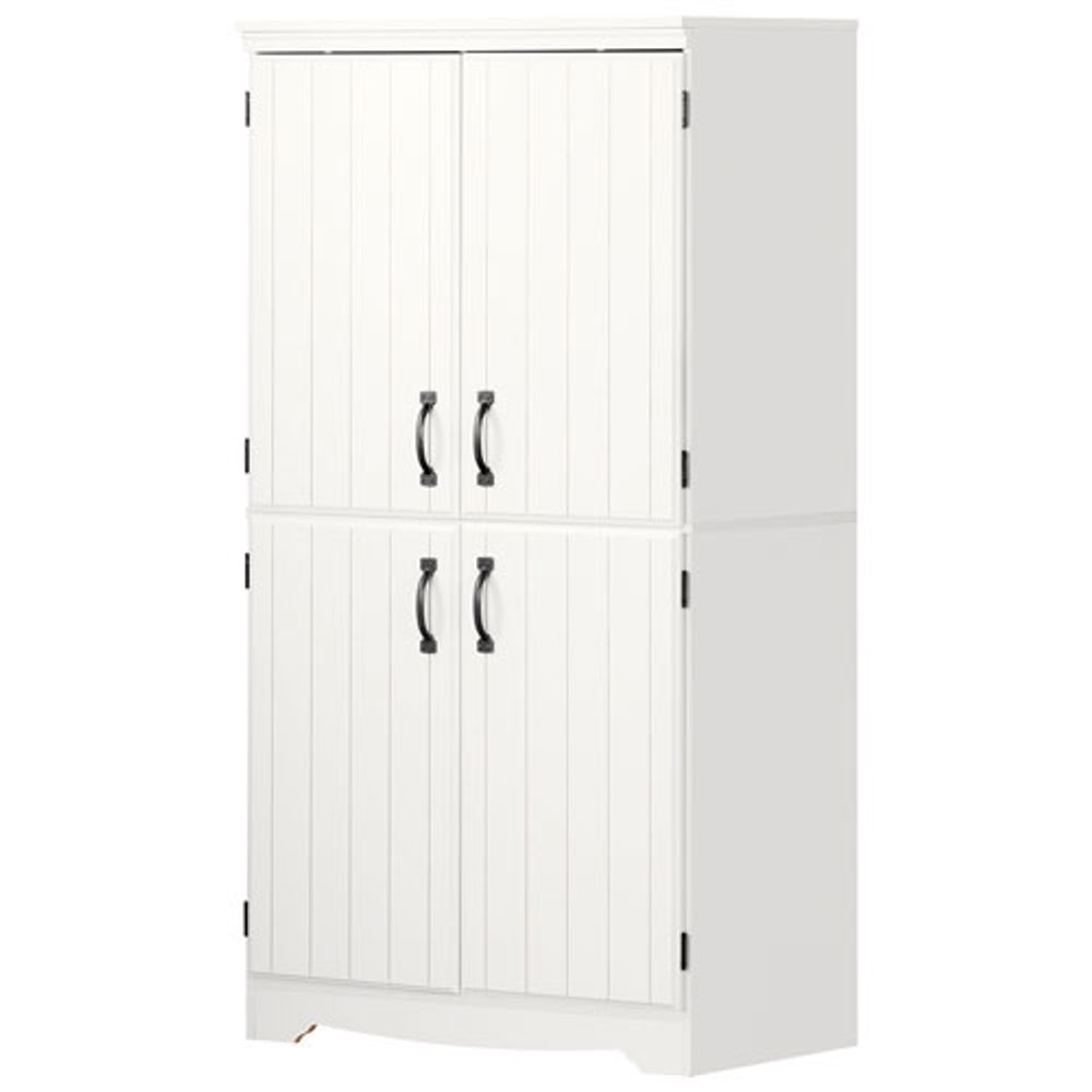 South Shore Farnel Contemporary 4-Door Storage Cabinet - Pure White