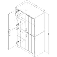 South Shore Farnel Contemporary 4-Door Storage Cabinet - Pure White