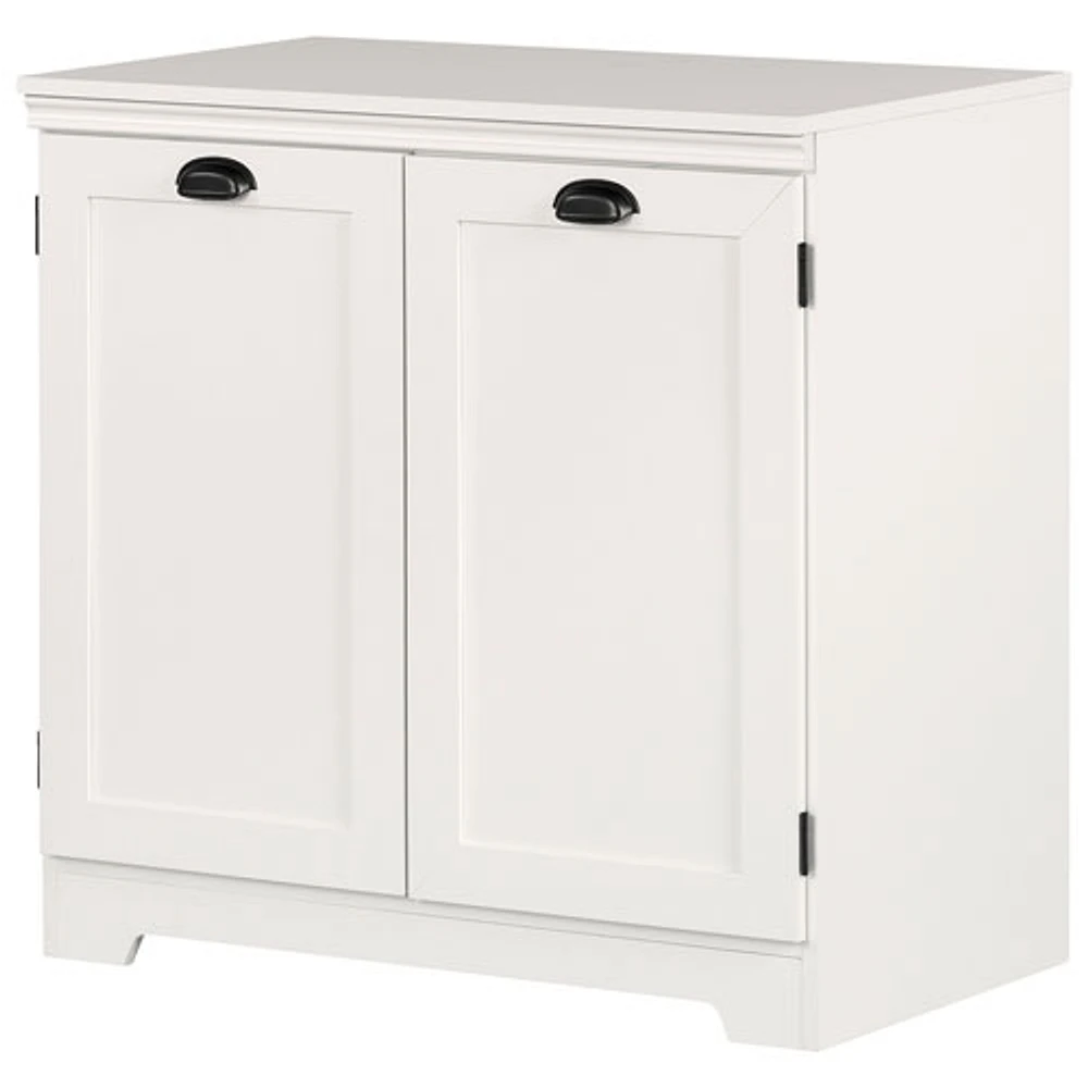 South Shore Prairie Modern 2-Door Storage Cabinet - Pure White