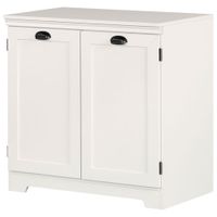 South Shore Prairie Modern 2-Door Storage Cabinet - Pure White