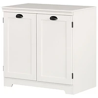 South Shore Prairie Modern 2-Door Storage Cabinet - Pure White