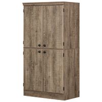 South Shore Morgan Traditional 4-Door Storage Cabinet - Weathered Oak