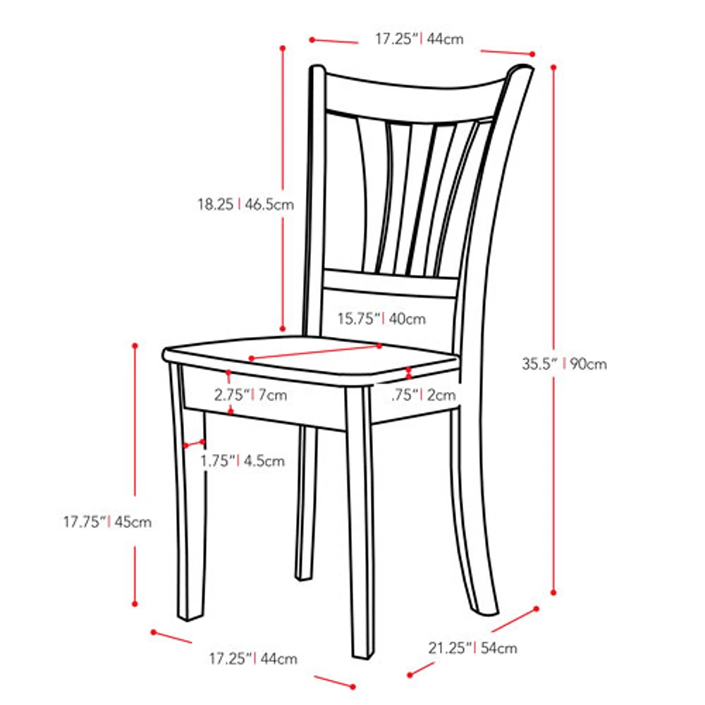 Amber Emily Contemporary Dining Chair - Set of 2