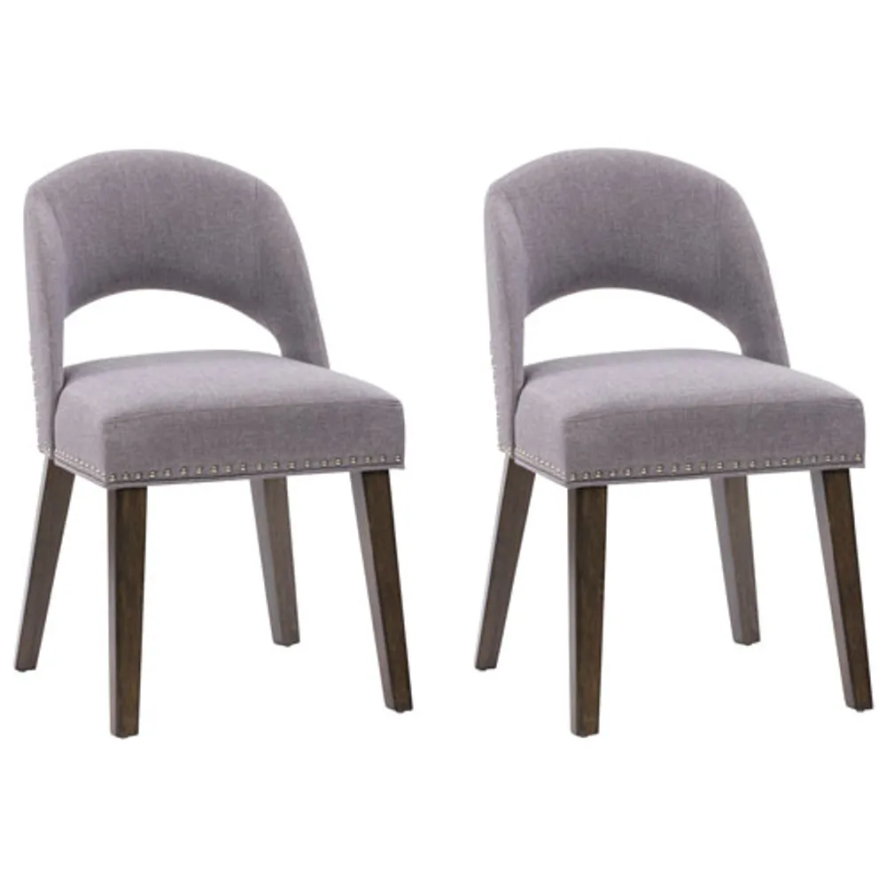 Amber Emily Contemporary Polyester Parsons Chair - Set of 2