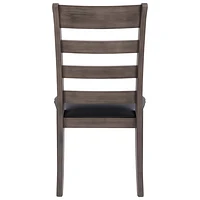 Amber Emily Contemporary Faux Leather Dining Chair - Set of 2 - Washed Grey