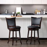 Amber Emily Transitional Counter Height Barstool - Set of 2