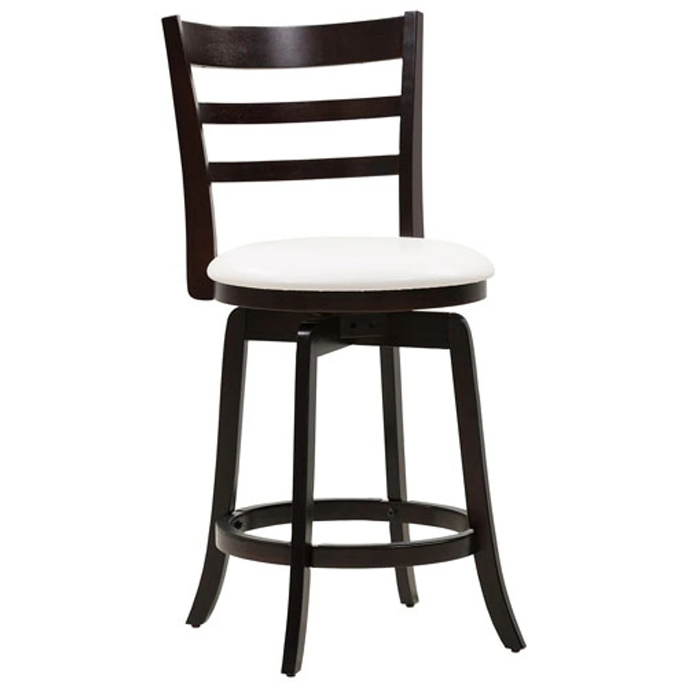 Amber Emily Transitional Counter Height Barstool - White