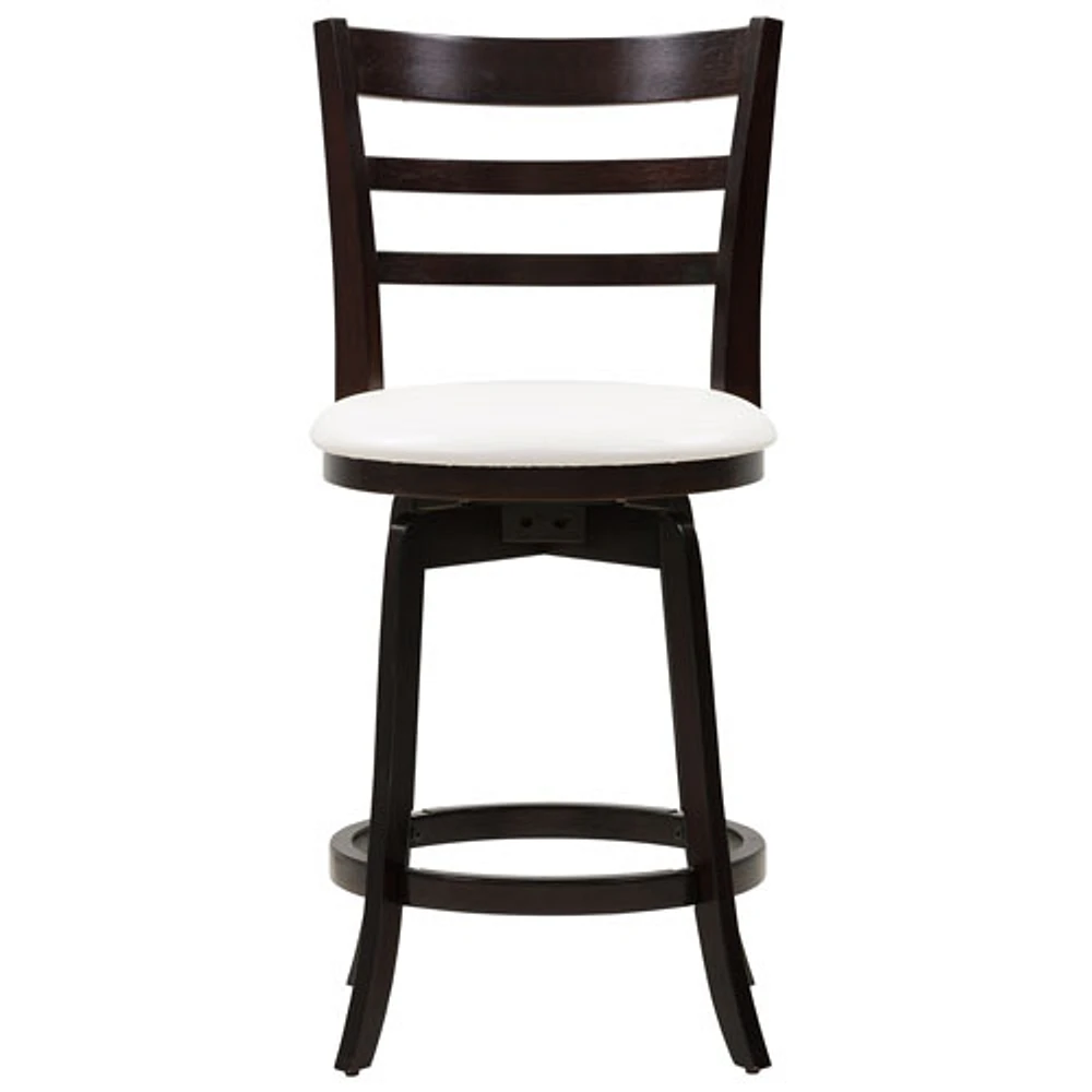 Amber Emily Transitional Counter Height Barstool - White