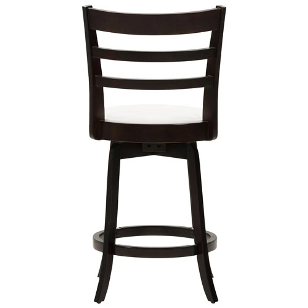 Amber Emily Transitional Counter Height Barstool - White