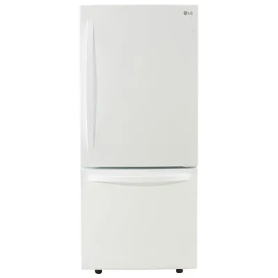 LG 30" 22.1 Cu. Ft. Bottom Freezer Refrigerator (LRDNS2200W) - White