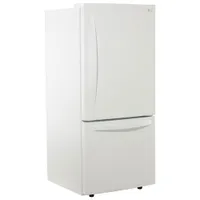 LG 30" 22.1 Cu. Ft. Bottom Freezer Refrigerator (LRDNS2200W) - White