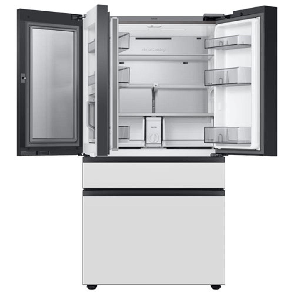 Samsung BESPOKE 36" 22.5 Cu. Ft. 4-Door French Door Refrigerator with Water Dispenser (RF23BB8900AWAC) - White