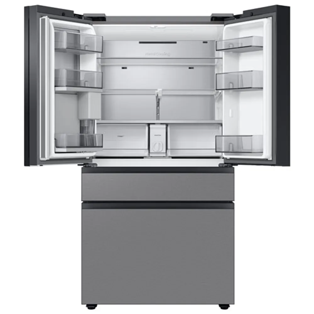 Samsung BESPOKE 36" 28.8 Cu. Ft. 4-Door French Door Refrigerator with Water Dispenser (RF29BB8600QLAA) - Stainless