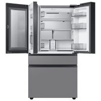 Samsung BESPOKE 36" 22.8 Cu. Ft. 4-Door French Door Refrigerator with Water Dispenser (RF23BB8600QLAA) - Stainless Steel