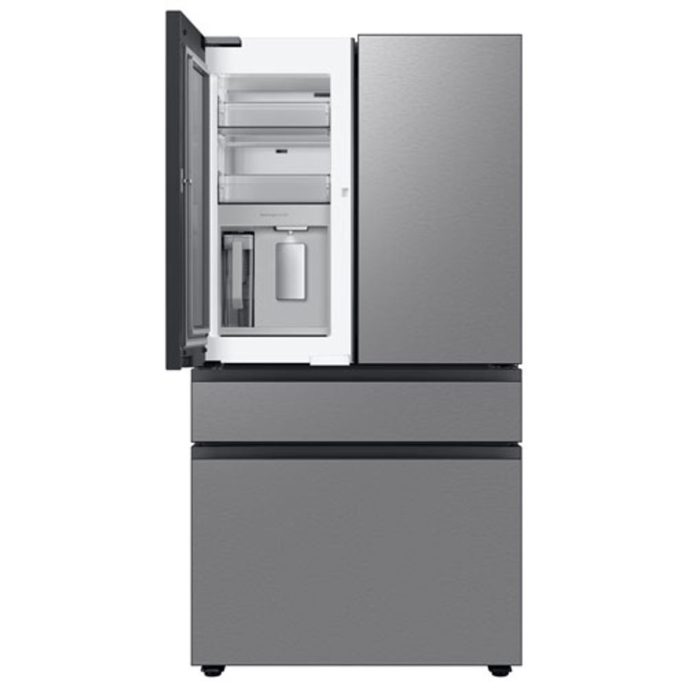 Samsung BESPOKE 36" 22.8 Cu. Ft. 4-Door French Door Refrigerator with Water Dispenser (RF23BB8600QLAA) - Stainless Steel