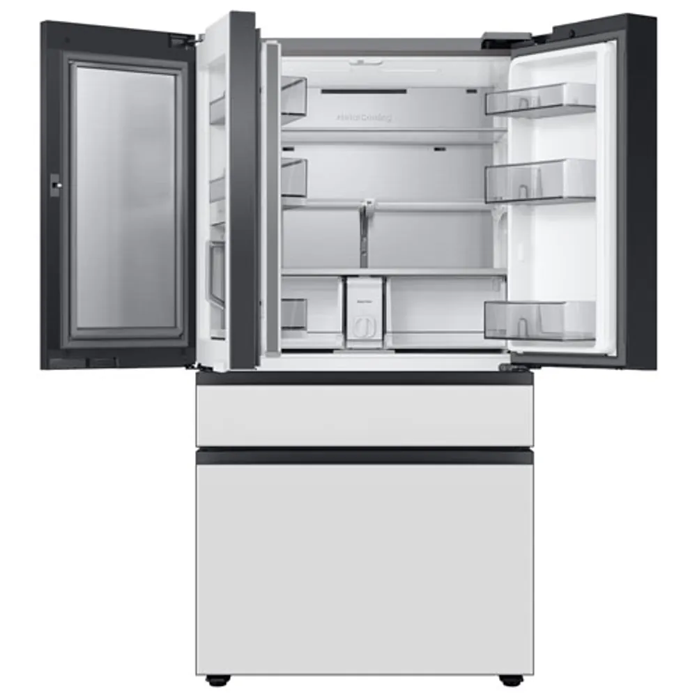 Samsung BESPOKE 36" 22.8 Cu. Ft. 4-Door French Door Refrigerator with Water Dispenser (RF23BB8600APAA) - Custom Panel Ready