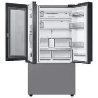 Samsung BESPOKE 36" 30.1 Cu. Ft. 3-Door French Door Refrigerator with Water Dispenser (RF30BB6600QLAA) - Stainless