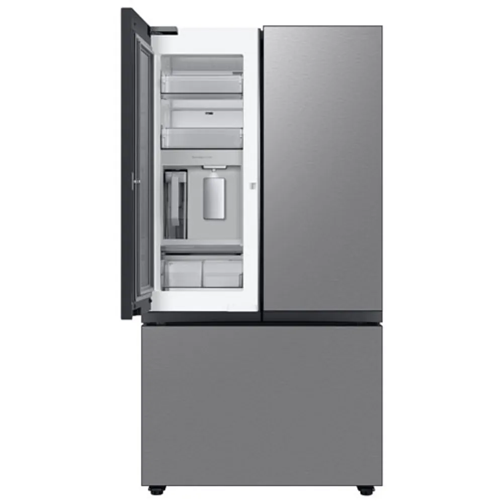 Samsung BESPOKE 36" 30.1 Cu. Ft. 3-Door French Door Refrigerator with Water Dispenser (RF30BB6600QLAA) - Stainless